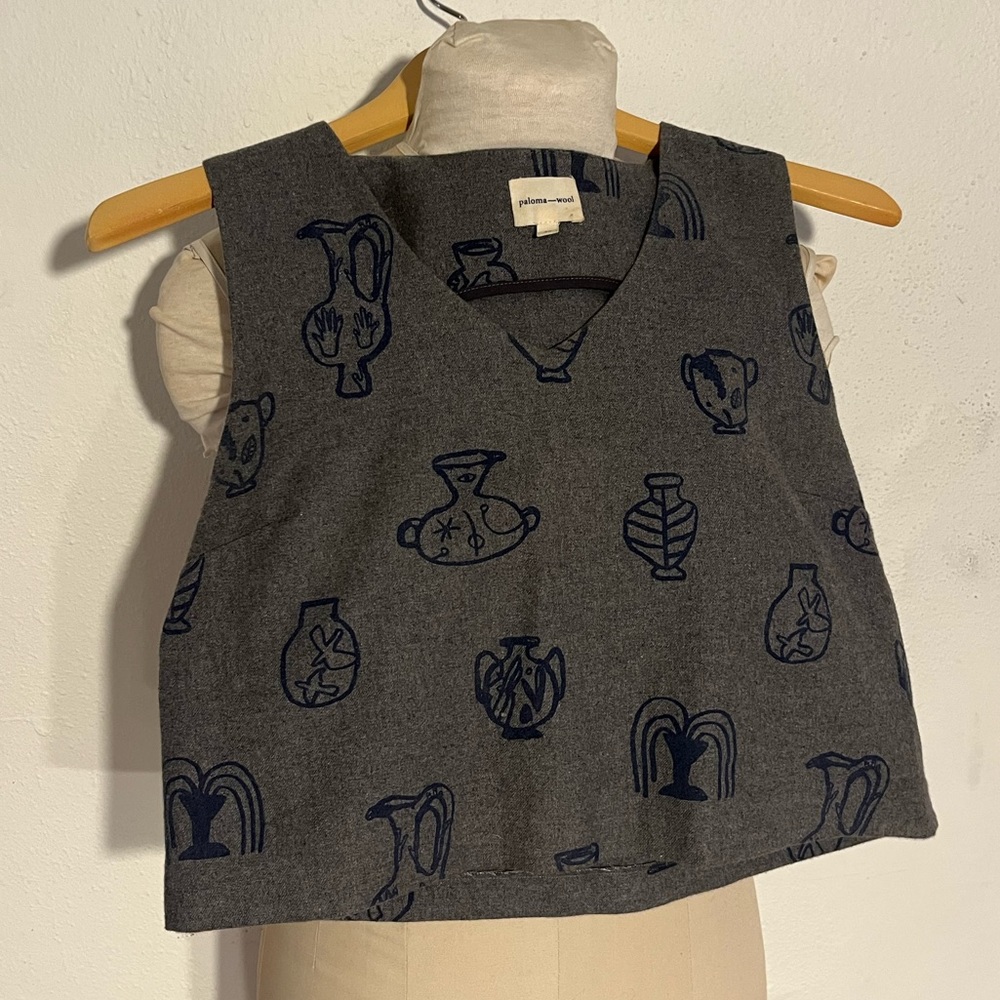 Paloma Wool Flannel Tank with Urns, Size 38